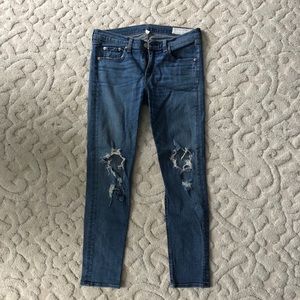 Rag & bone “capri” ripped jeans